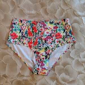 NWOT cupshe high waisted floral swimsuit bottoms
